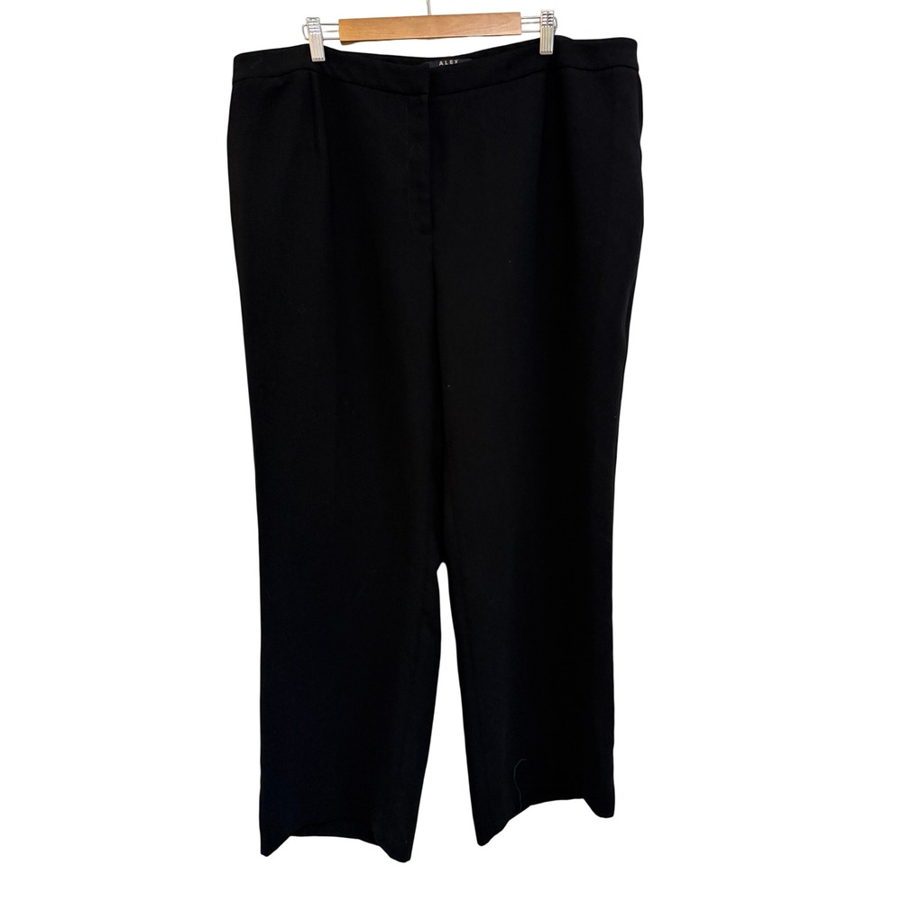 Alex Marie Women Dress Pants 20W Black Straight Leg Plus Size Career Office Trou